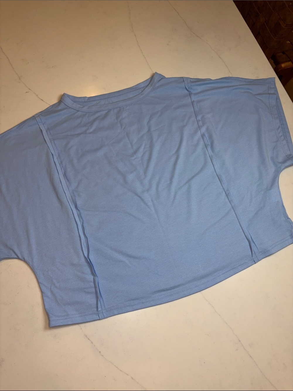 Light Blue Women’s oversized Crop Top